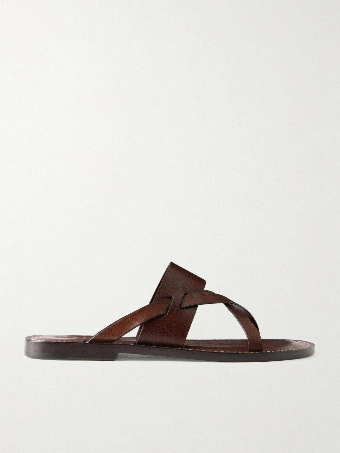 Brunello Cucinelli - Leather Sandals - Burgundy