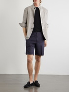 Zegna - Oasi Straight-Leg Linen Shorts - Blue