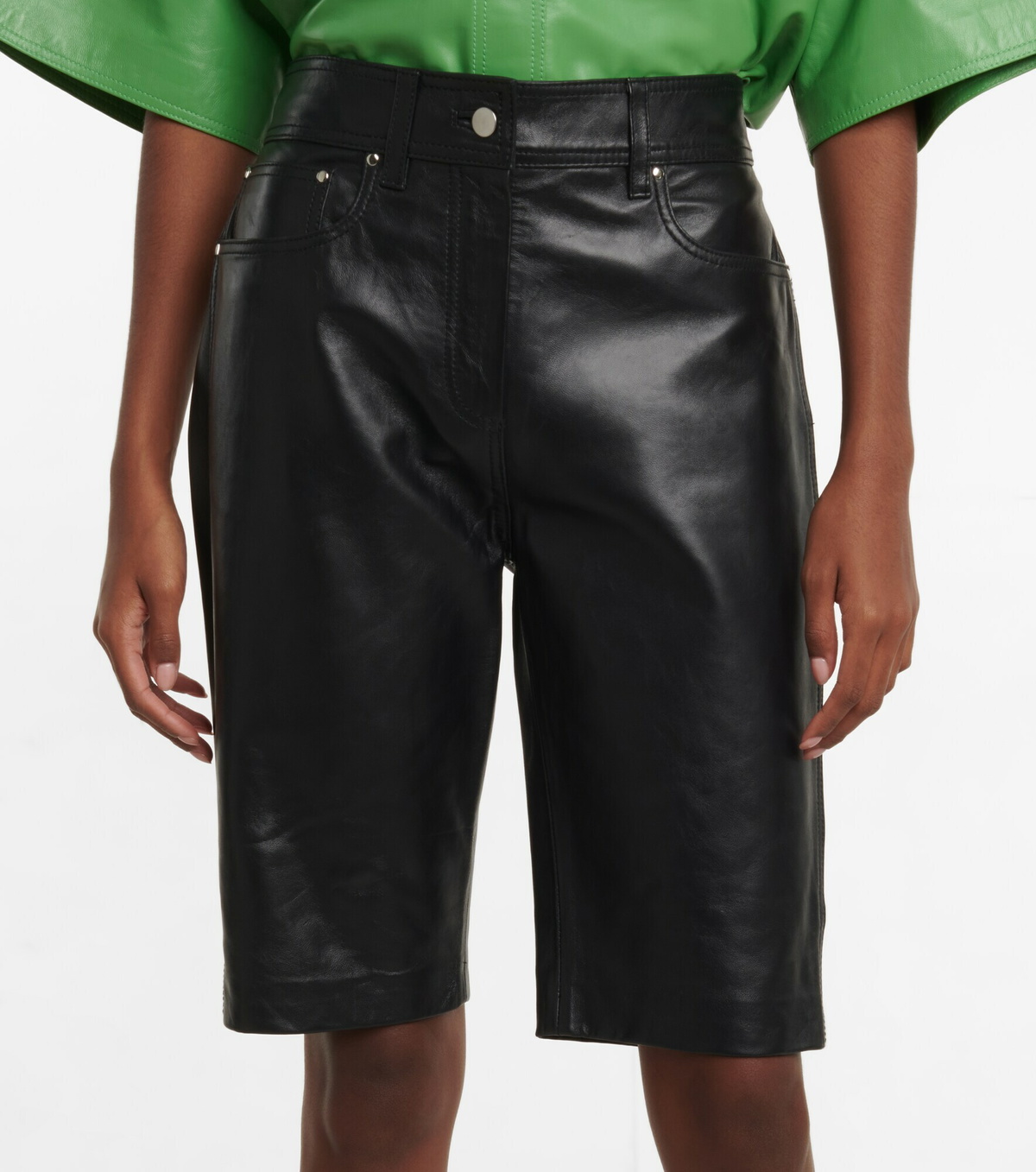 Stand Studio - Harriet leather shorts