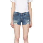 FRAME Blue Le Cutoff Denim Shorts