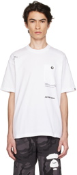 AAPE by A Bathing Ape White Patch Pocket T-Shirt