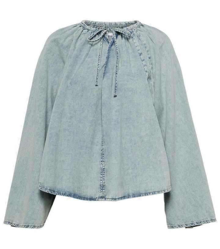 Photo: Frame Cotton and linen denim top