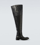 Saint Laurent Joe leather over-the-knee boots