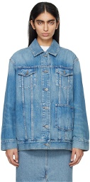 GANNI Blue Oversize Denim Jacket