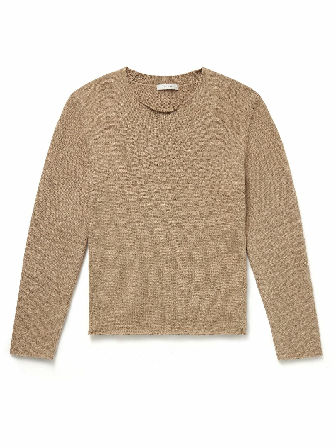 g*s様 The Row Corbin sweater ニット　メンズ The Row - Corbin Ribbed Cotton Sweater - Brown The Row