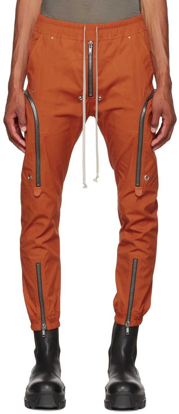 Rick Owens Orange Bauhaus Cargo Pants Rick Owens