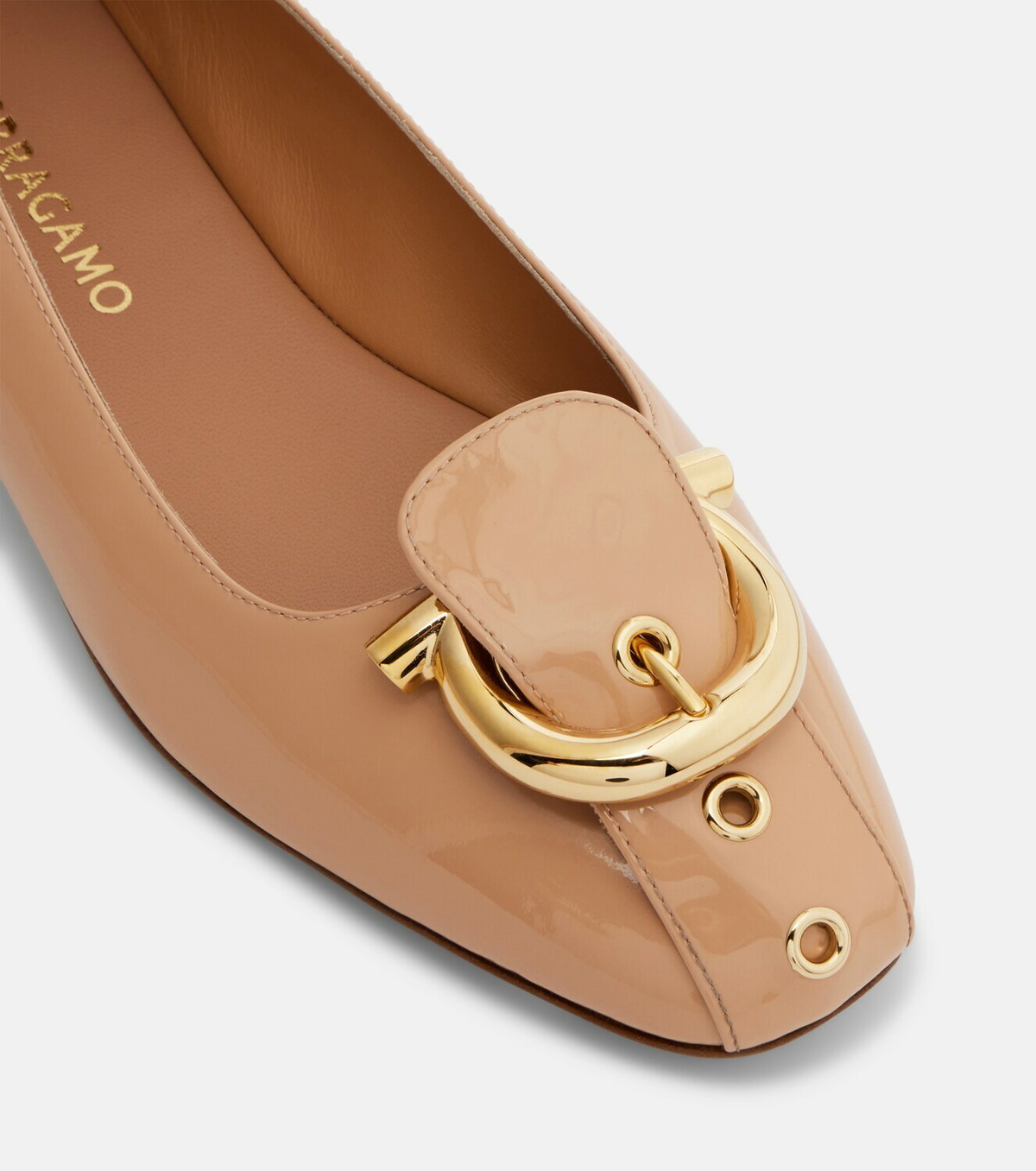 Ferragamo Oxide patent leather ballet flats