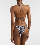 ViX Paula Hermanny Tie Side zebra-print bikini bottoms