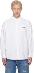 AAPE by A Bathing Ape White 'AAPENOW' Moonface Logo Long Sleeve Shirt