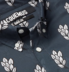 Jacquemus - Simon Button-Down Collar Printed Cotton-Gauze Shirt - Navy