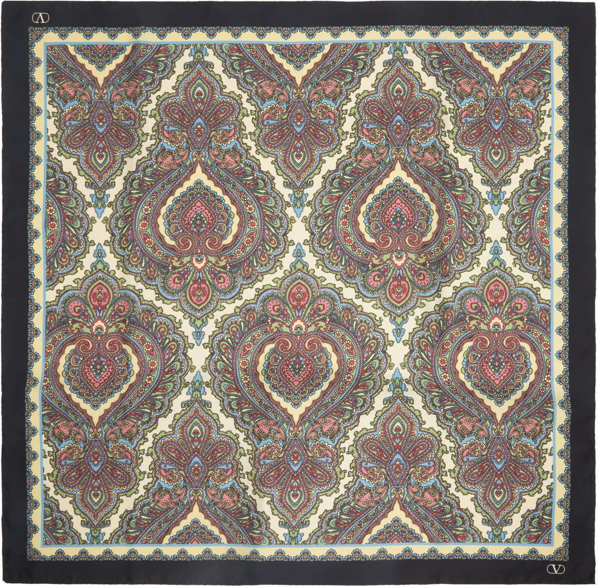 Valentino Garavani Multicolor Silk Twill Scarf