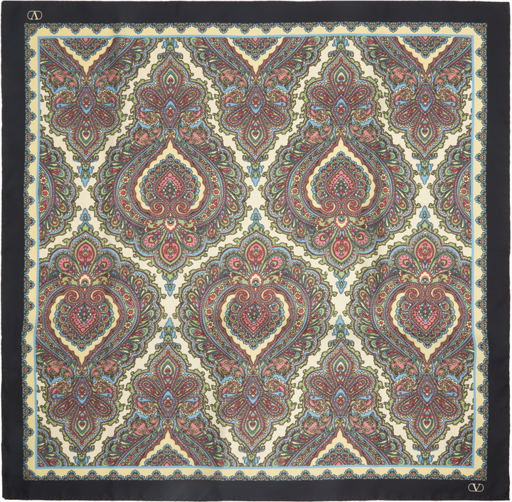 Photo: Valentino Garavani Multicolor Silk Twill Scarf