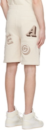 Axel Arigato Beige Typo Shorts