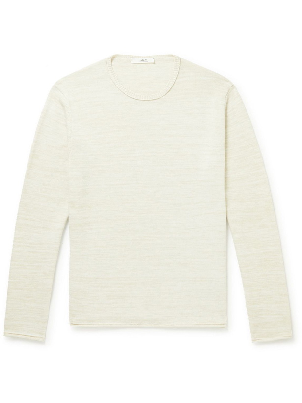 Photo: Mr P. - Organic Cotton and Wool-Blend T-Shirt - Neutrals