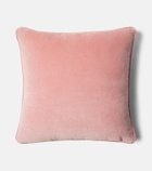 Les-Ottomans Embroidered cotton velvet cushion