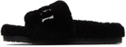 AMIRI Black Lux Shearling Slippers