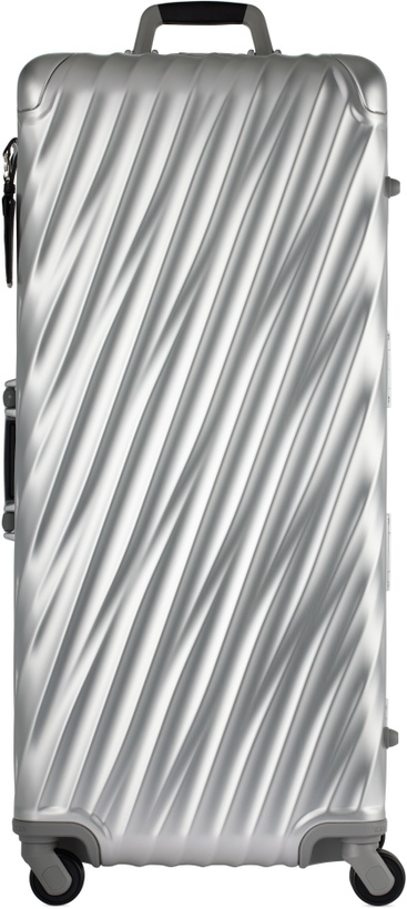 Photo: Tumi Silver 19 Degree Aluminum Rolling Trunk Suitcase
