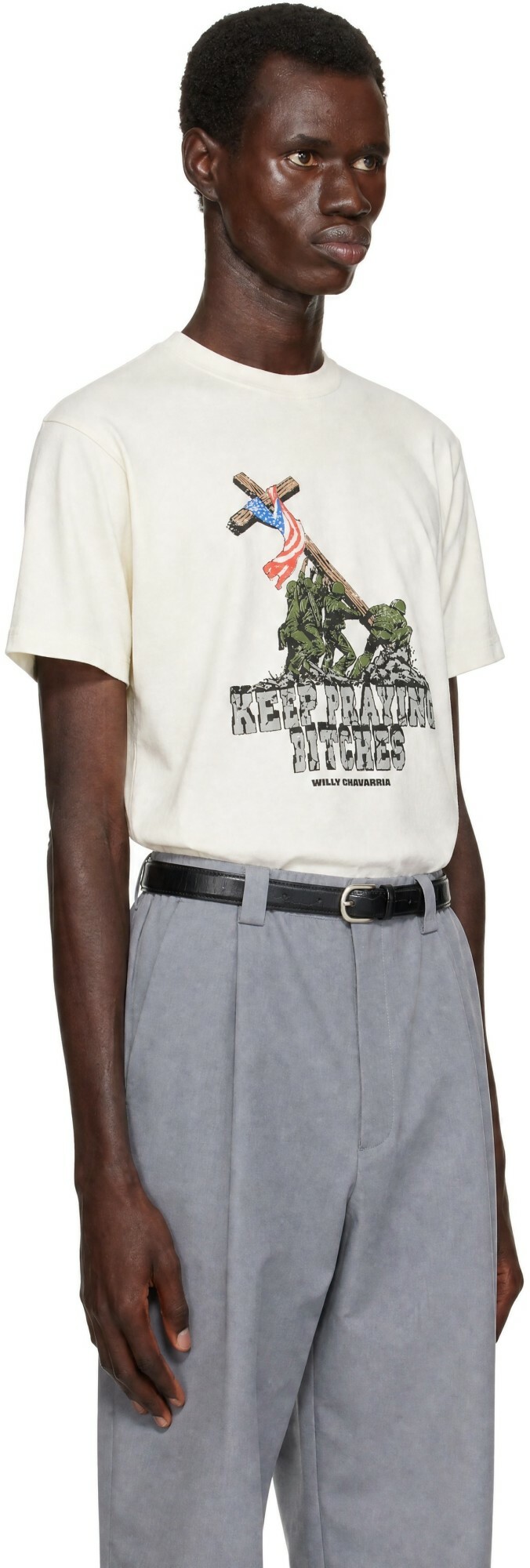 WILLY CHAVARRIA Off-White 'Keep Praying Bitches' Easy T-shirt