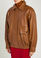 Saint Laurent Leather Jacket Brown