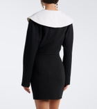 Alessandra Rich Double-breasted wool-blend crêpe jacket