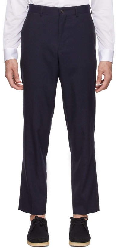 Photo: Comme des Garçons Homme Deux Navy Wool Trousers