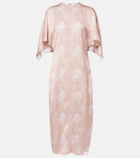 Stella McCartney Printed satin midi dress