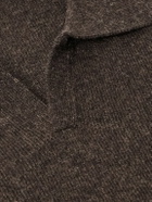 The Row - Franz Cashmere Polo Shirt - Brown