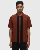 Fred Perry Panel Polo Shirt Brown - Mens - Polos