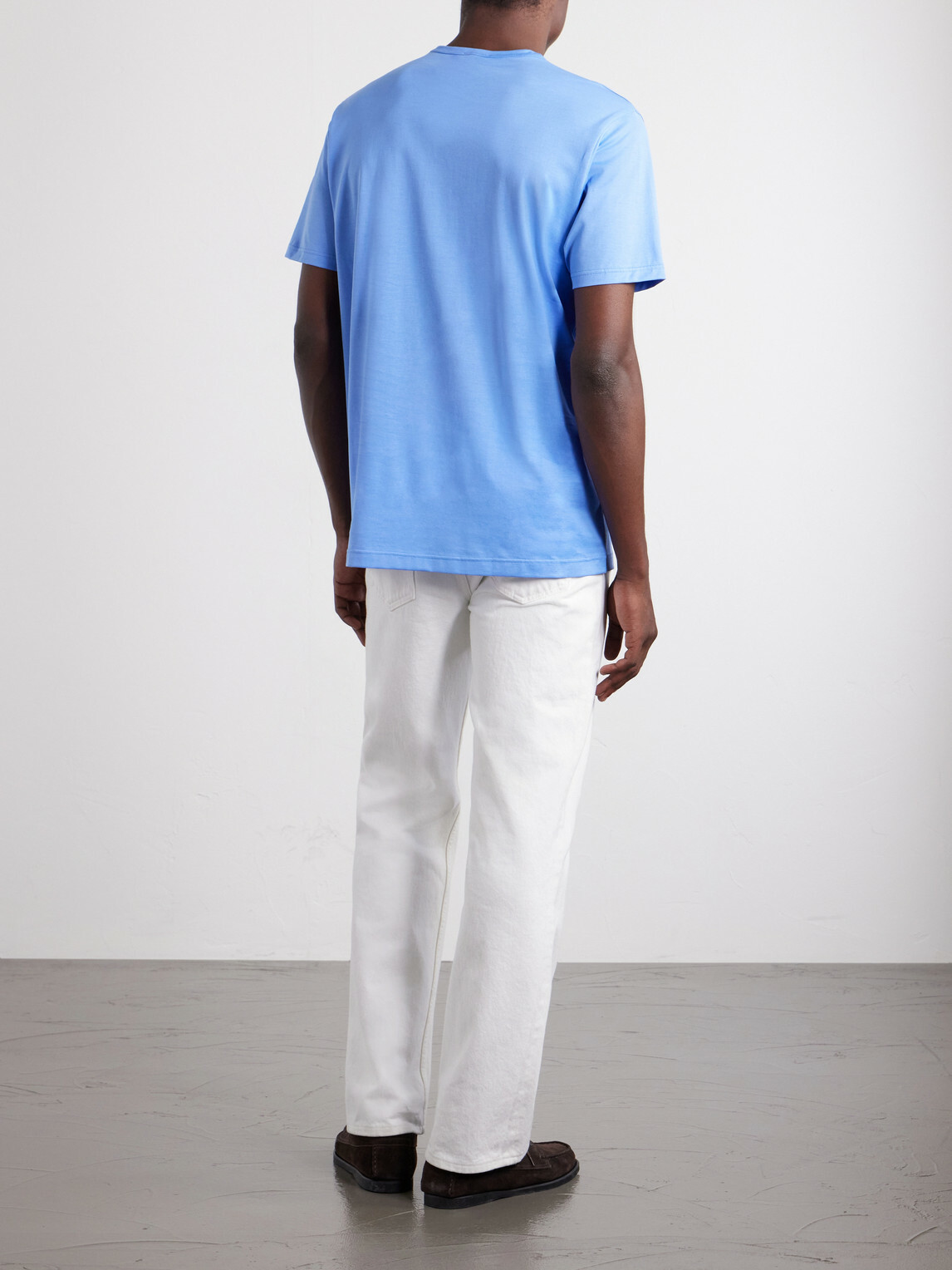 Sunspel - Slim-Fit Cotton-Jersey T-Shirt - Blue