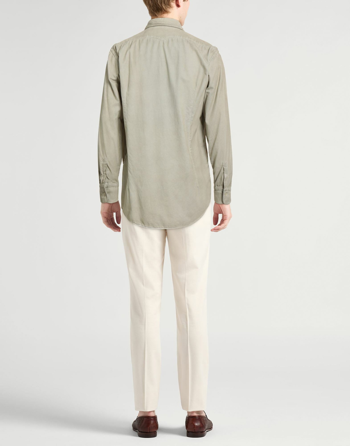 Massimo Alba Mens Shirt Light in Green