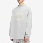 Fear of God ESSENTIALS Men's Spring Long Sleeve Printed T-Shirt in Light Heather Grey