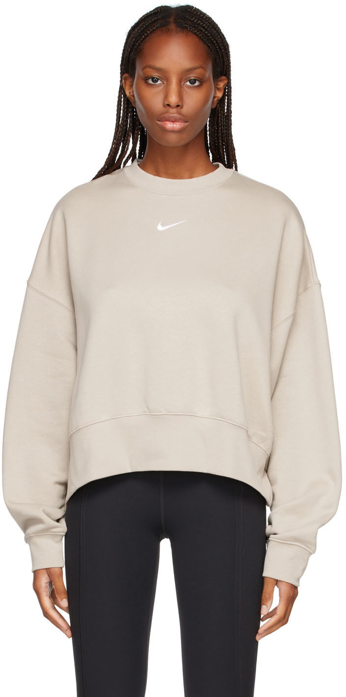 Nike Beige Oversized Sportswear Essential Sweatshirt Nike