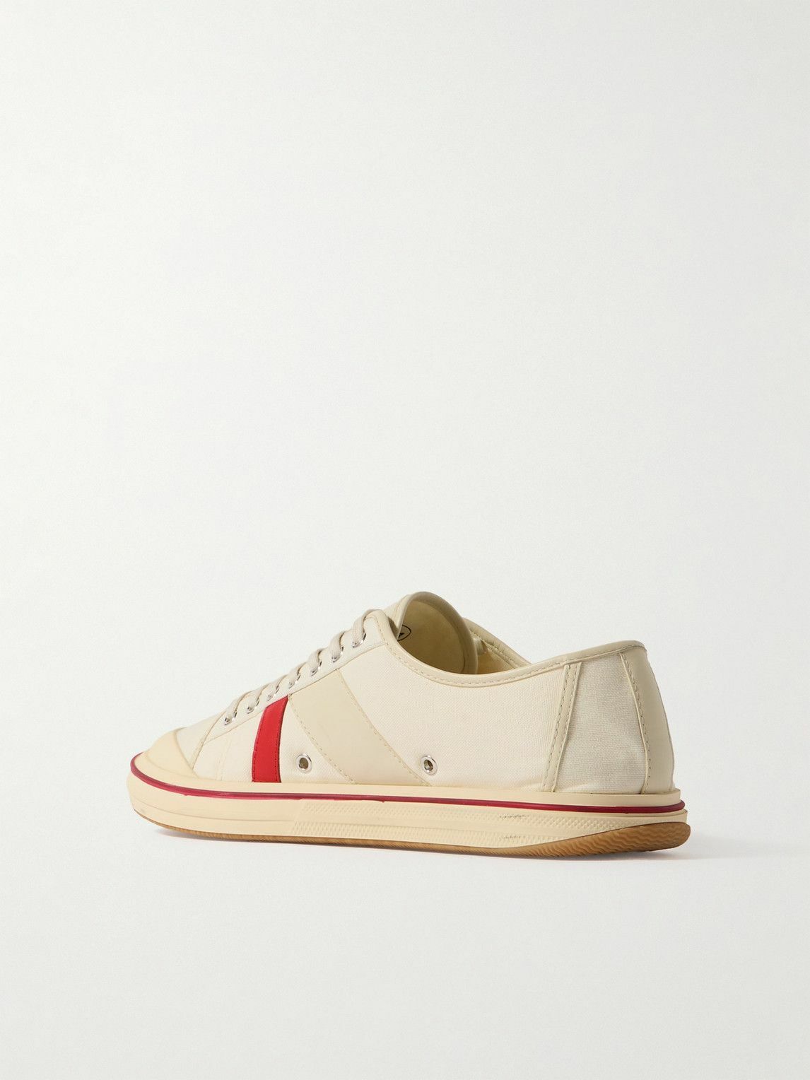 BOTTEGA VENETA◆Eliot キャンバススニーカー レザートリム ロゴ Bottega Veneta Canvas Leather-Trim Eliot Low-Top Sneakers