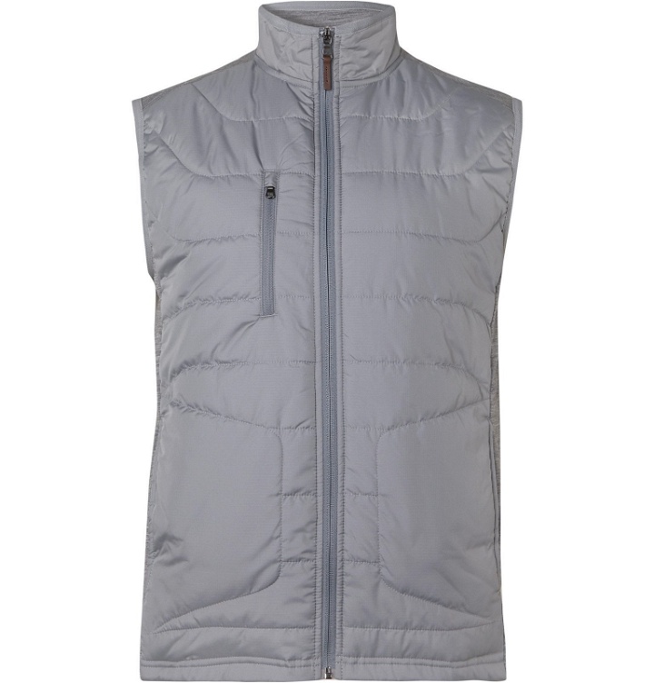 Photo: RLX Ralph Lauren - Slim-Fit Quilted Shell and Mélange Wool-Blend Golf Gilet - Gray