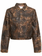 ACNE STUDIOS Oraia Monogram Distressed Denim Jacket