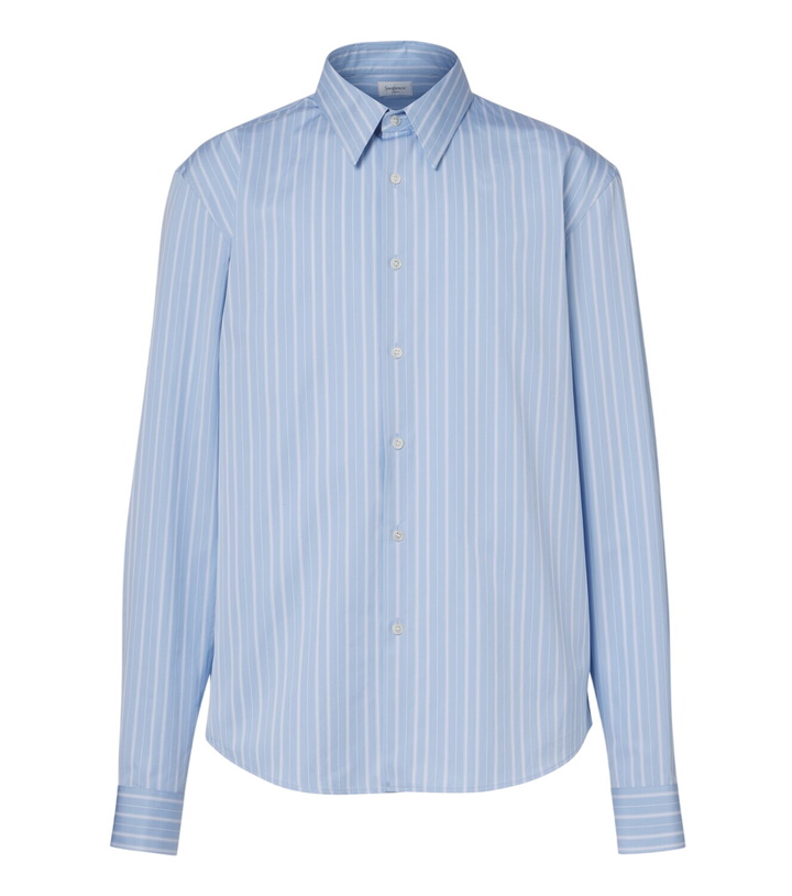 Photo: Saint Laurent Striped cotton poplin shirt