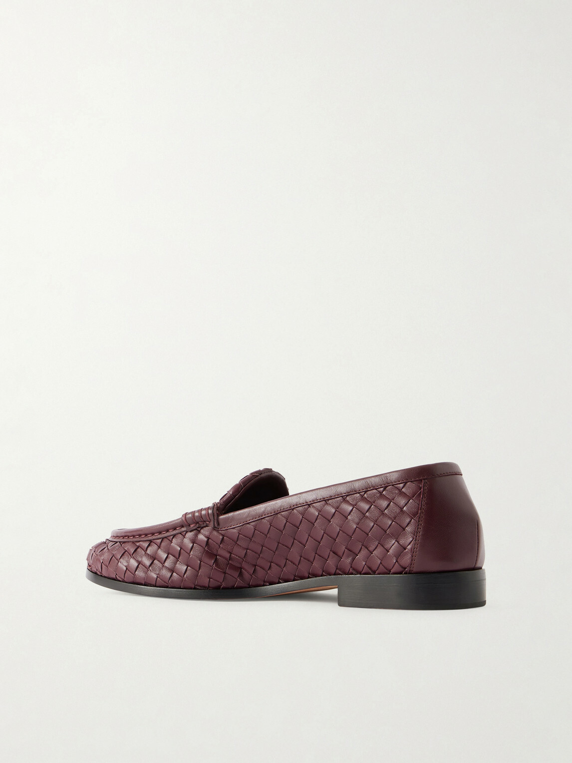 Bottega Veneta - Intrecciato Leather Loafers - Burgundy