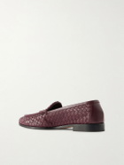 Bottega Veneta - Intrecciato Leather Loafers - Burgundy