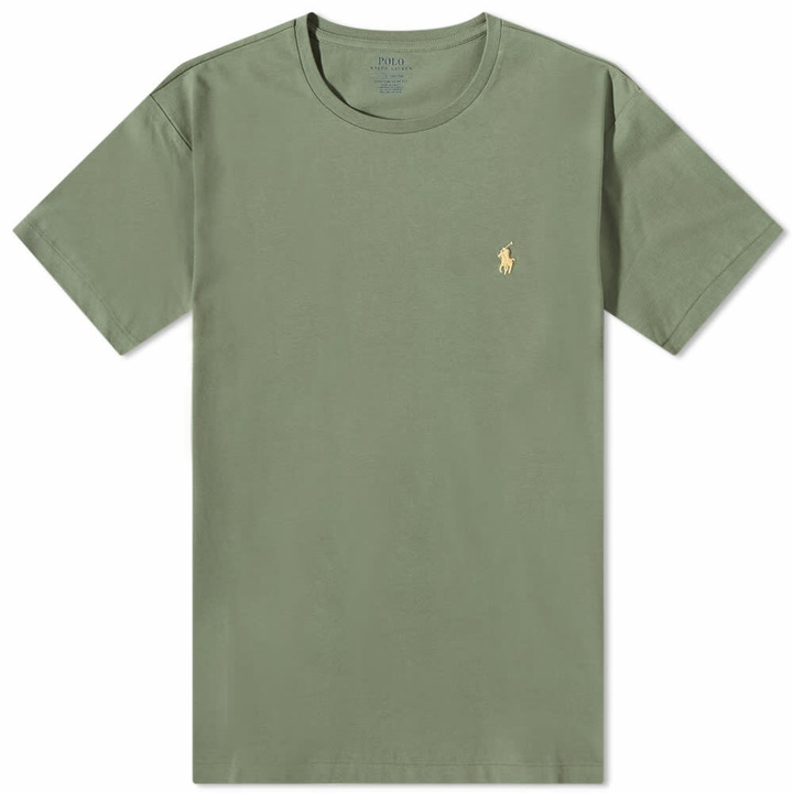 Photo: Polo Ralph Lauren Men's Custom Fit T-Shirt in Cargo Green