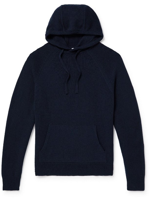 Photo: Richard James - Recycled Cashmere and Wool-Blend Hoodie - Blue