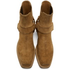 Re/Done Tan Suede Short Cavalry Boots