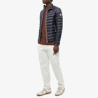 Moncler Men's Daniel Tricolour Zip Down Jacket in Navy