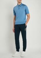 Dolce & Gabbana Logo-appliquéd Cotton Sweatpants Navy