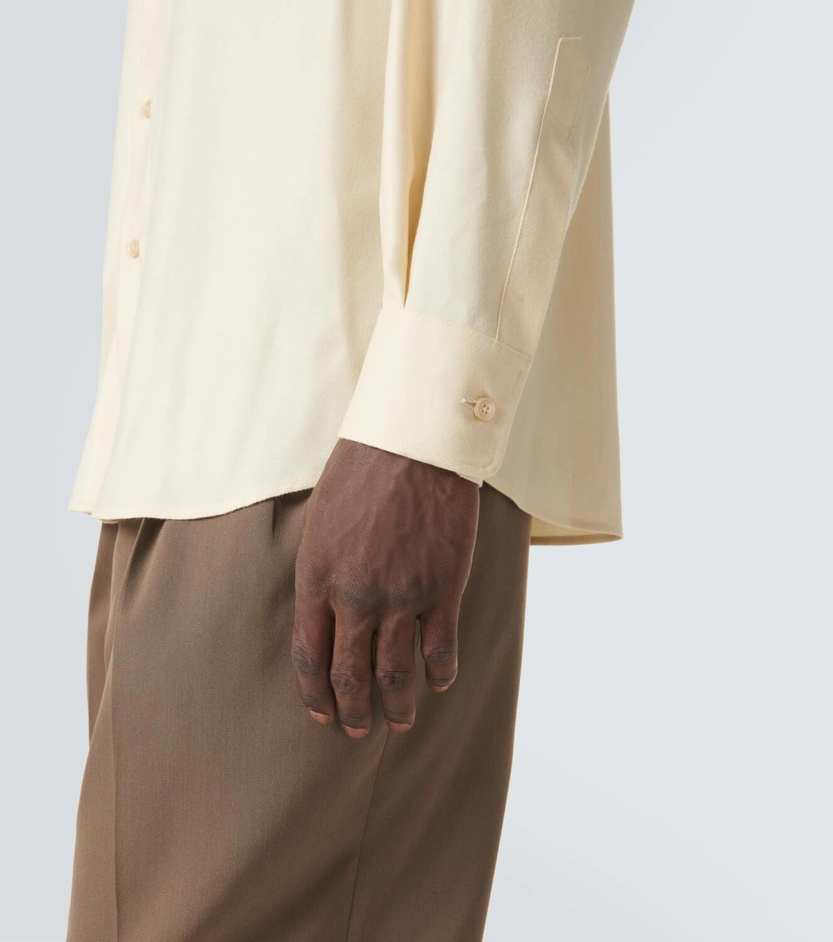 トップス auralee WOOL POLYESTER SHEER CLOTH SHIRT AURALEE 