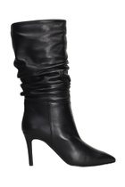 Via Roma 15 High Heels Boots In Black Leather