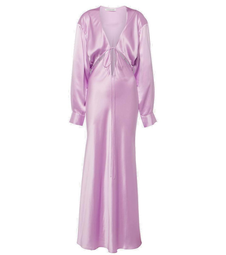 Photo: Christopher Esber Triquetra silk satin maxi dress