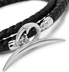 Shaun Leane - Quill Woven Leather and Silver Wrap Bracelet - Black