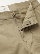 Folk - Architectural Association Tapered Ripstop-Panelled Cotton-Twill Trousers - Brown