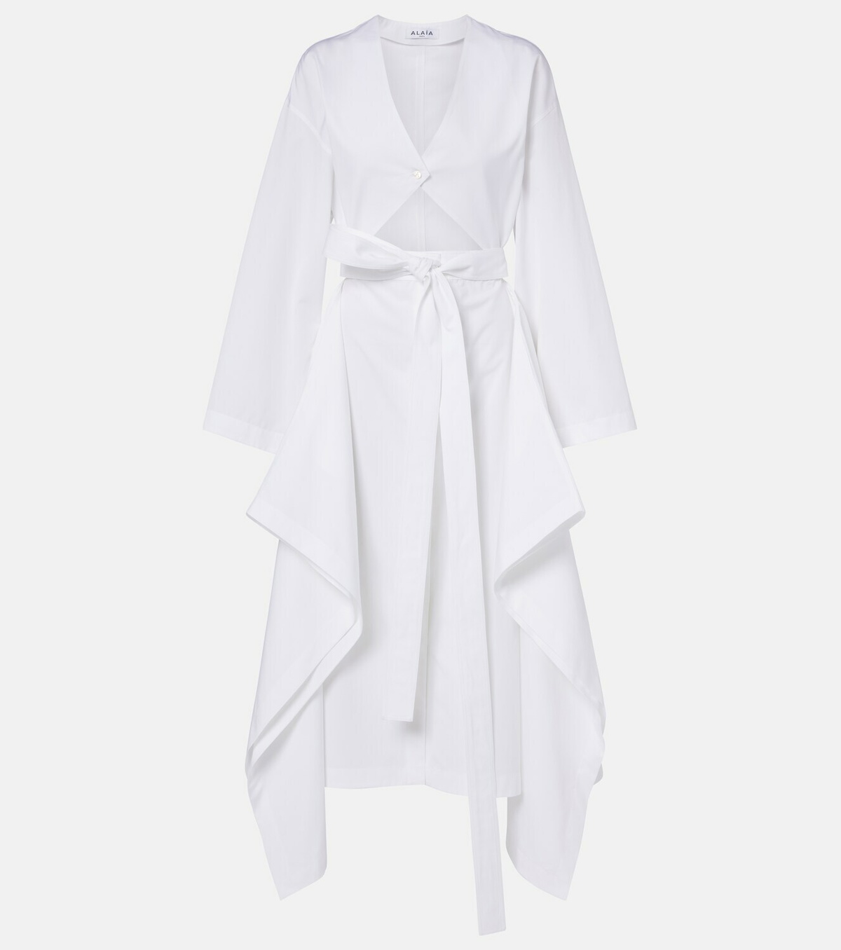 Alaïa Cutout cotton poplin midi dress