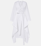 Alaïa Cutout cotton poplin midi dress